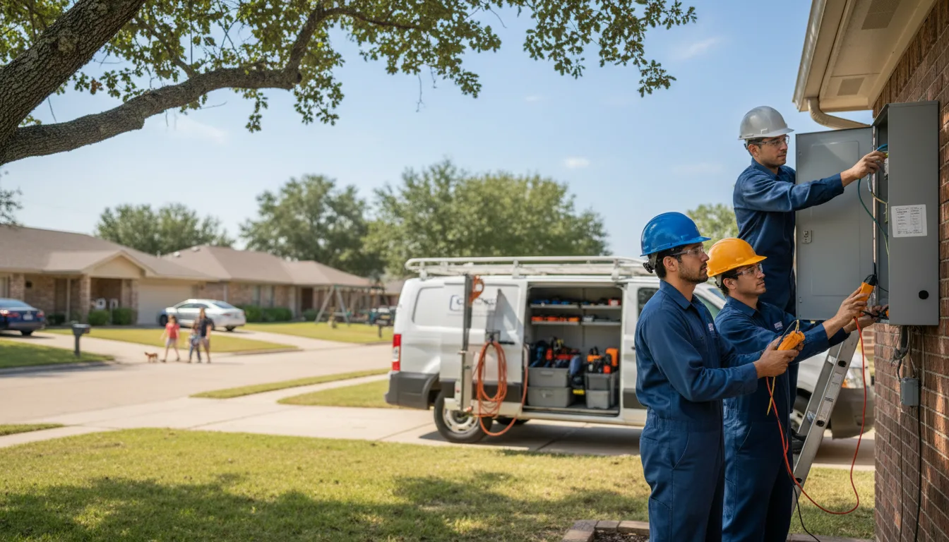 Certified electrician providing emergency electrical services in Lakeview, TX